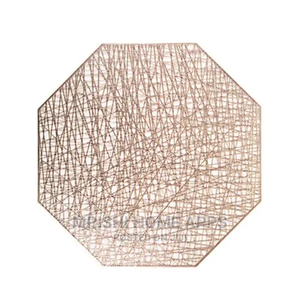 6pcs Octagonal Hollow PVC Placemats