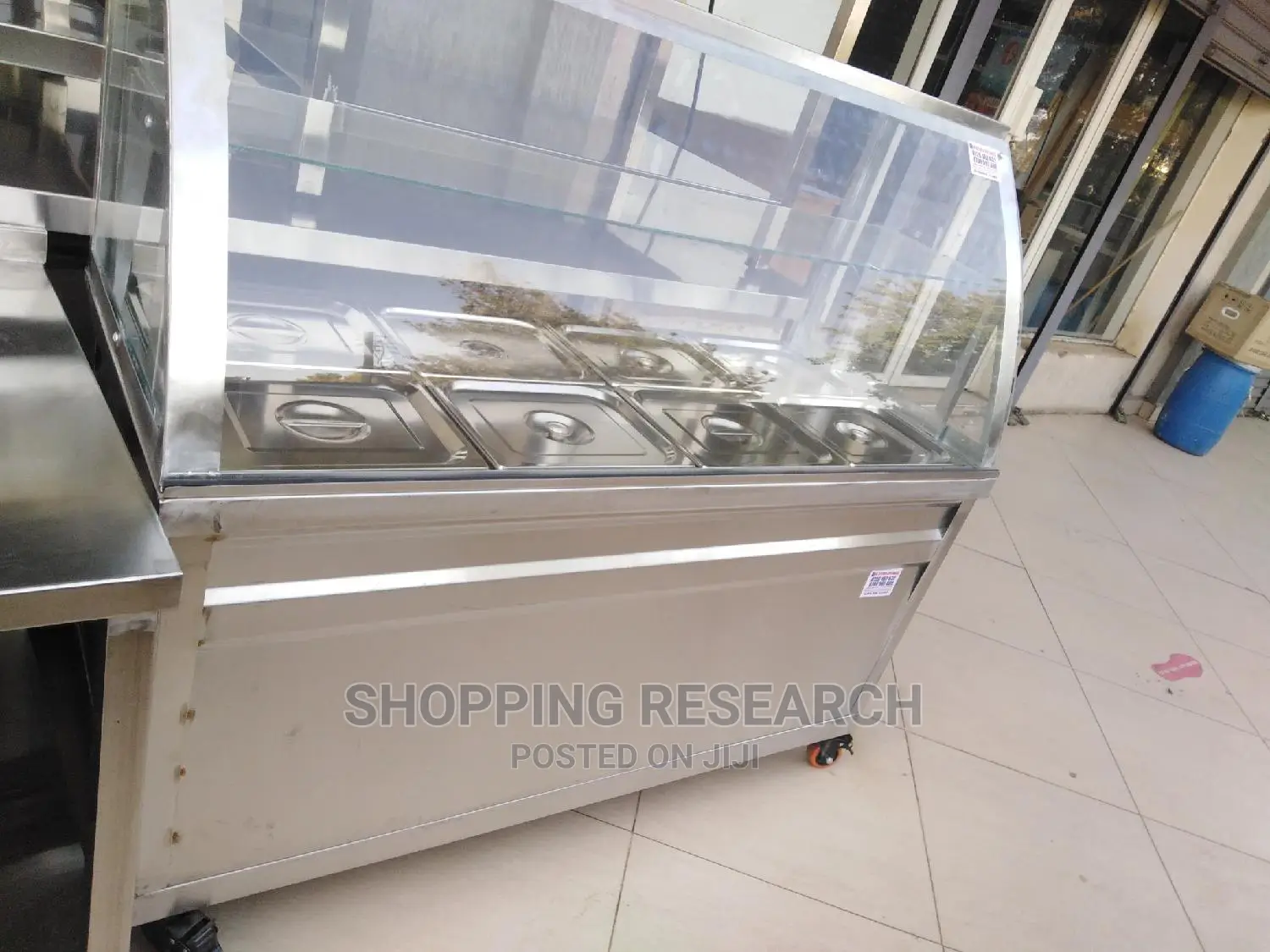 Food Warmer Display Bin Marie Curved Glass Pure Stainless