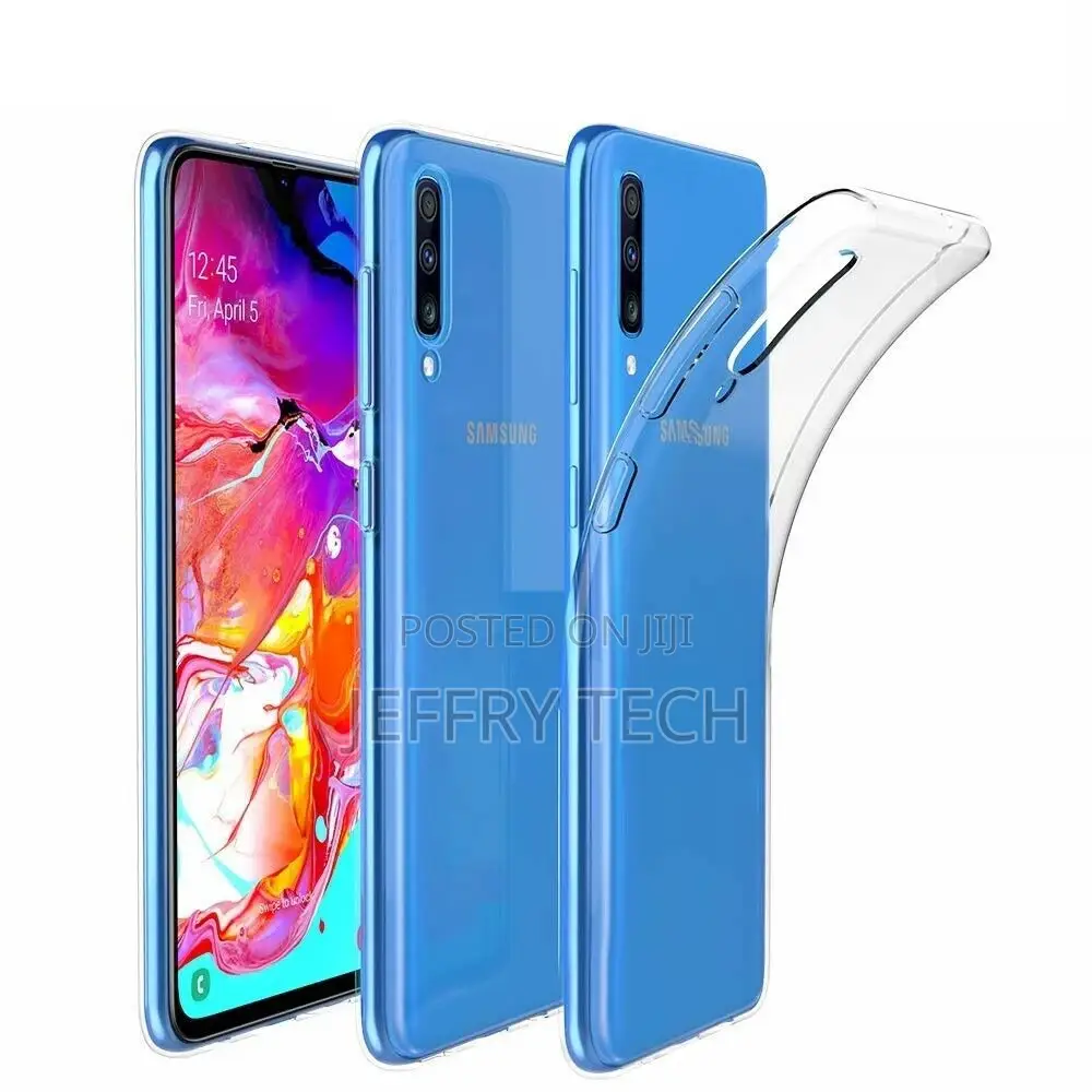 Samsung Galaxy A70 Case Clear Slim Gel Cover Glass Screen