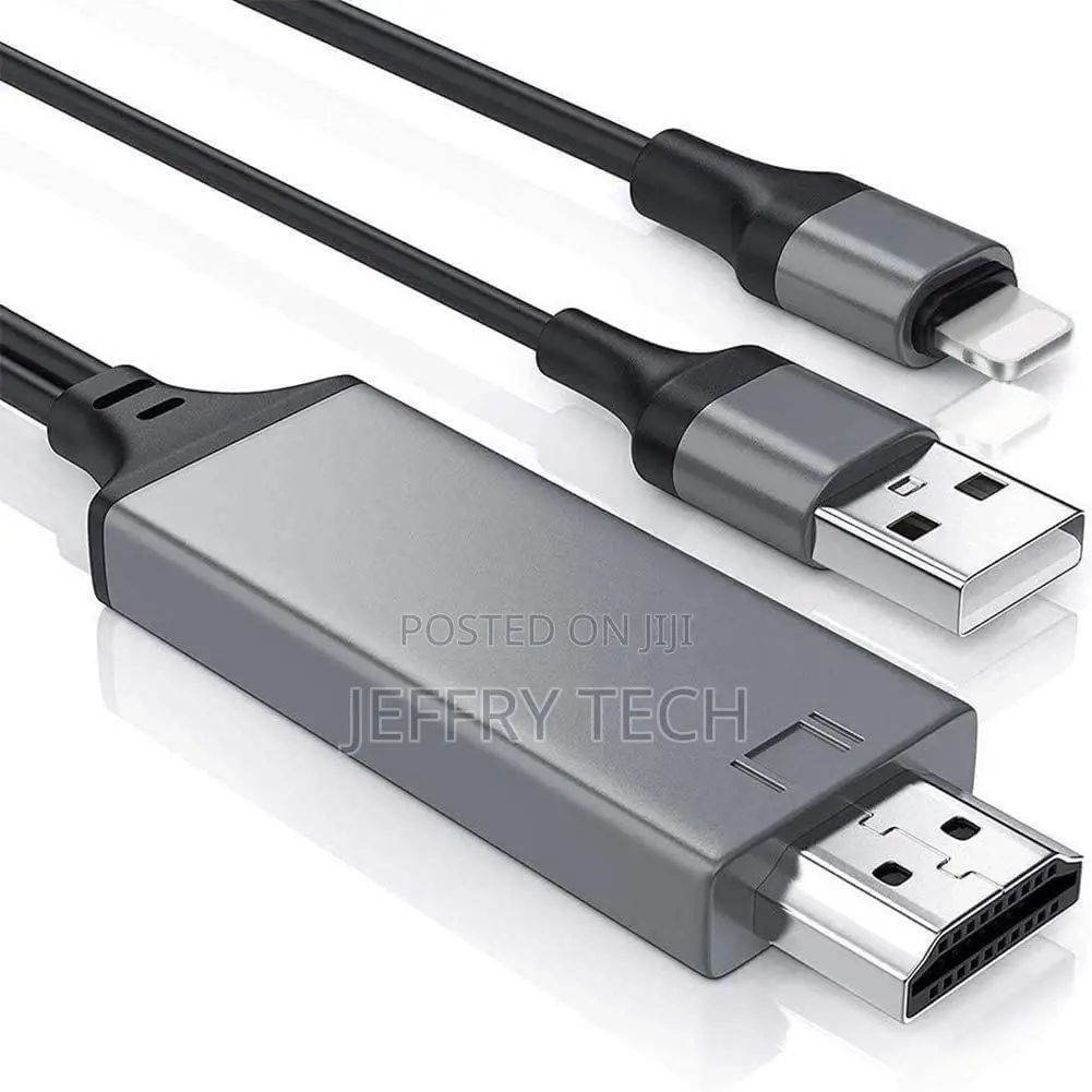 iPhone iPad to HDMI Adapter Cable,1080P Digital AV Connector