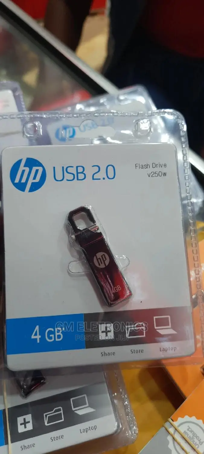 4GB Hp Metallic USB Drive.