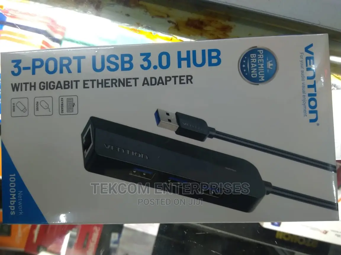 Vention USB 3.0 3 Port USB 3.0 HUB With Gigabit Ethernet
