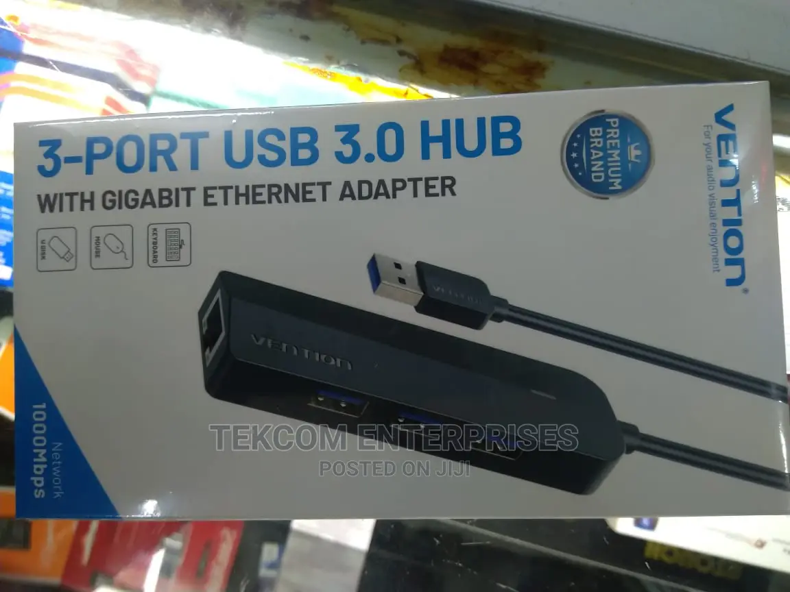Vention USB 3.0 3 Port USB 3.0 HUB With Gigabit Ethernet