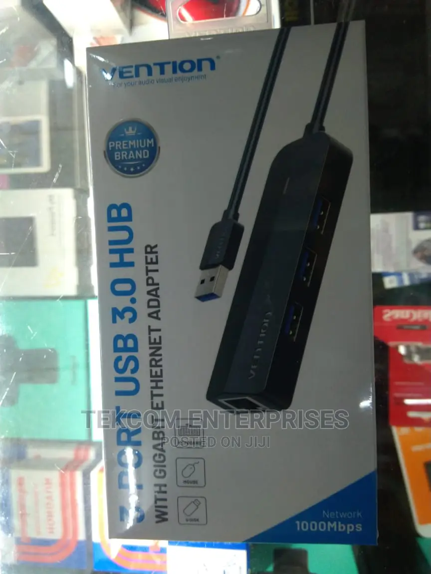Vention USB 3.0 3 Port USB 3.0 HUB With Gigabit Ethernet