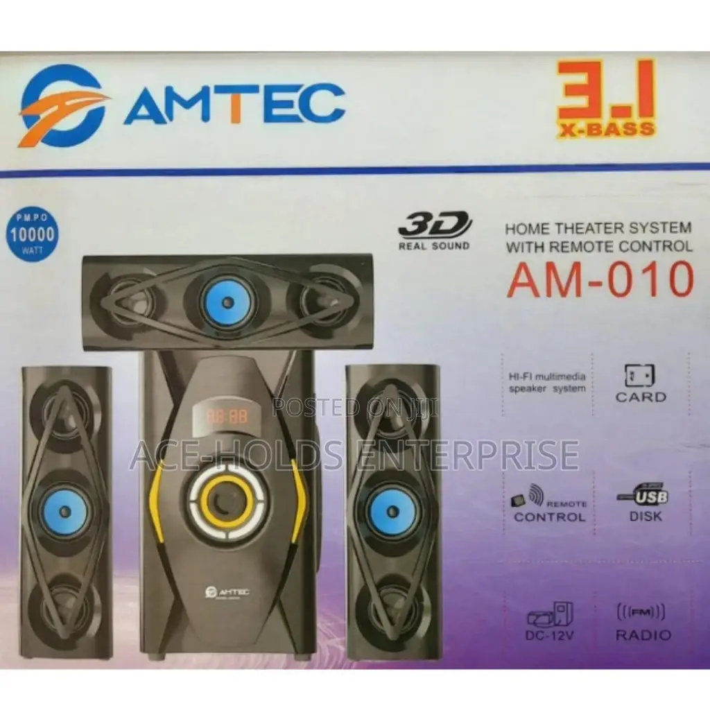 3.1 Ch Amtec AM-010 Homethearte System 10000 Watts System.
