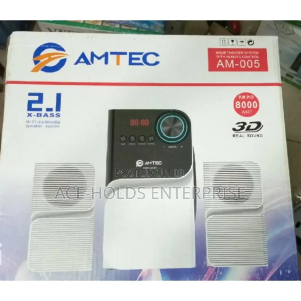 Amtec AM-005 Subwoofer 8000 Watts 2.1ch Sound System.