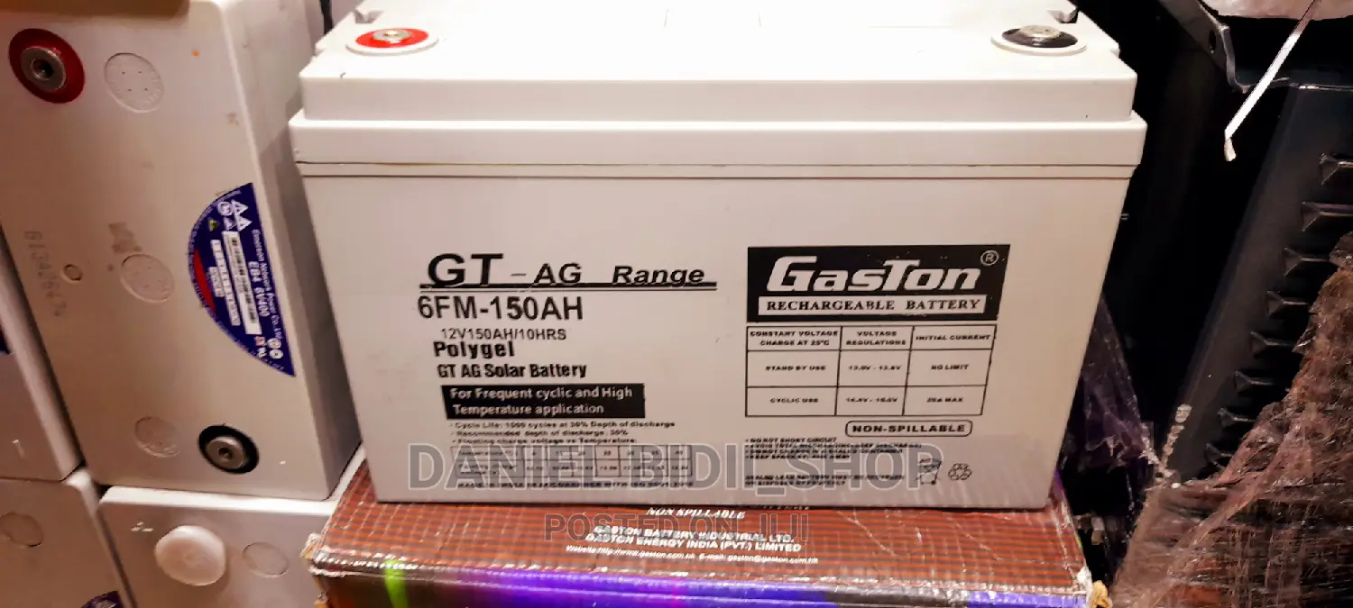 Gaston Polygel AGM Rechargeable Solar Battery 150ah