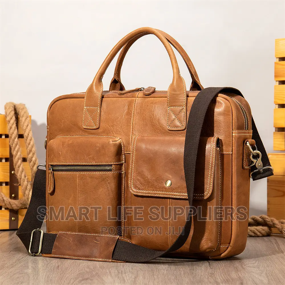 Crossbody Men Leather Laptop Bag #7212