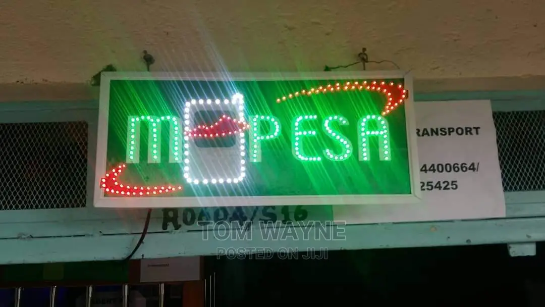 Mpesa Poster and Light Boxes With Signage