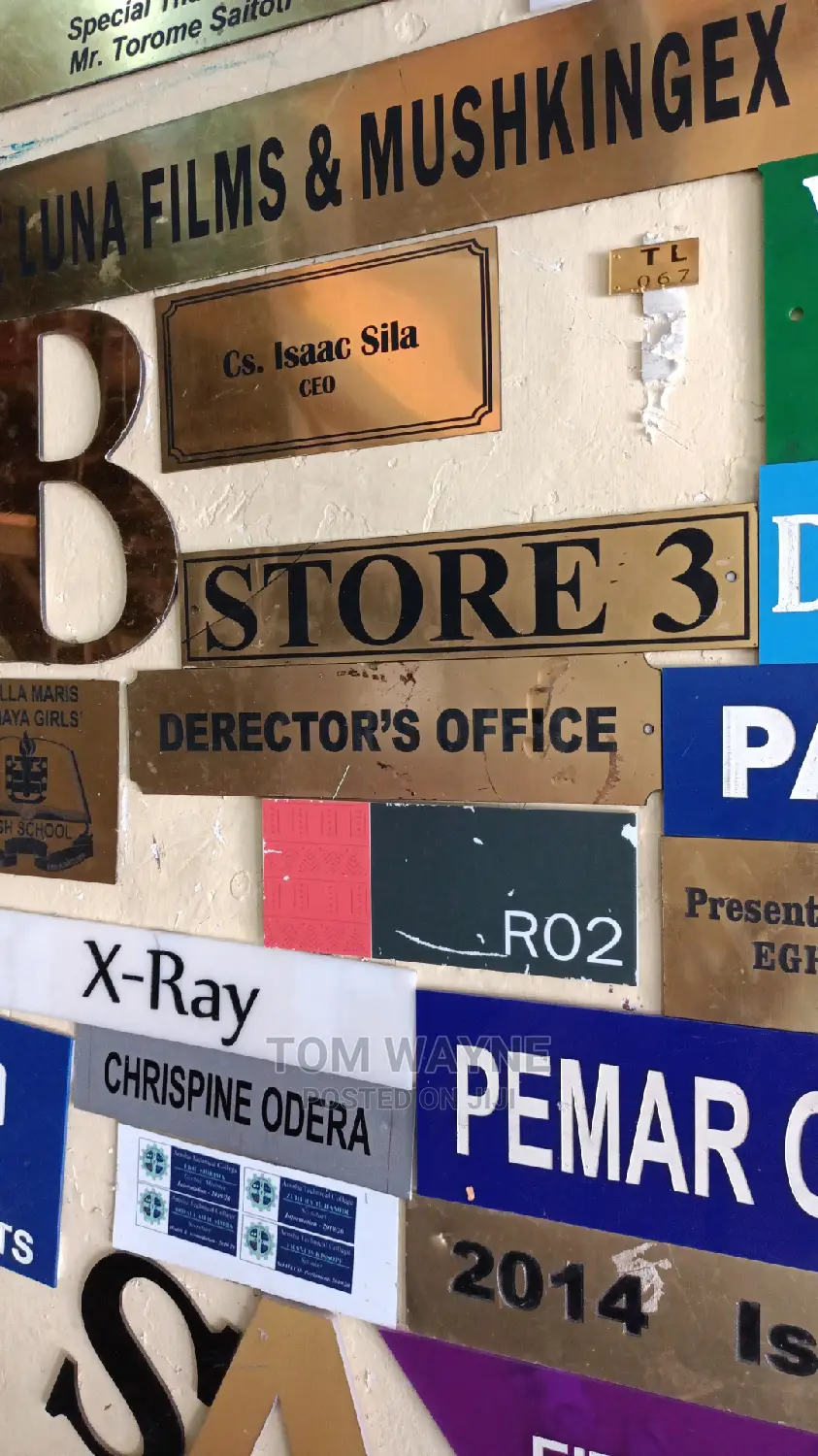 Office/Room/Department/Floor Signage