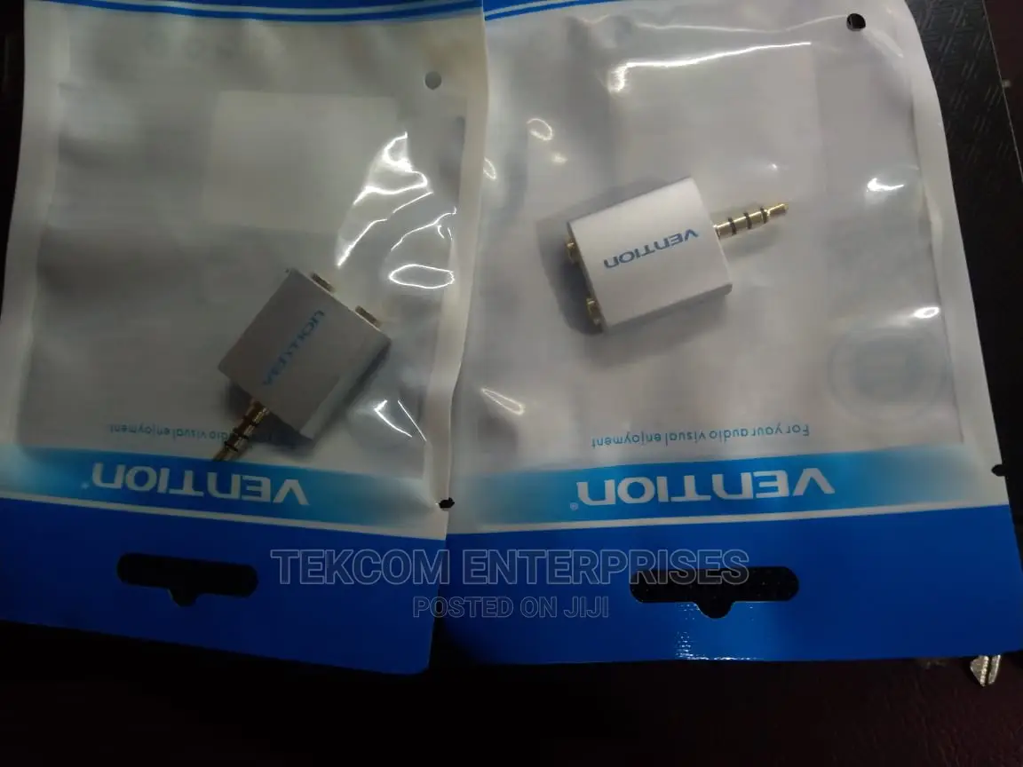 Vention 4 Pole 3.5mm Male to 2*3.5mm Female Converter