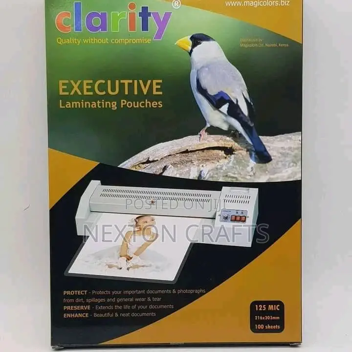 Clarity A4 Laminating Pouches a Ream of (100 Sheets)