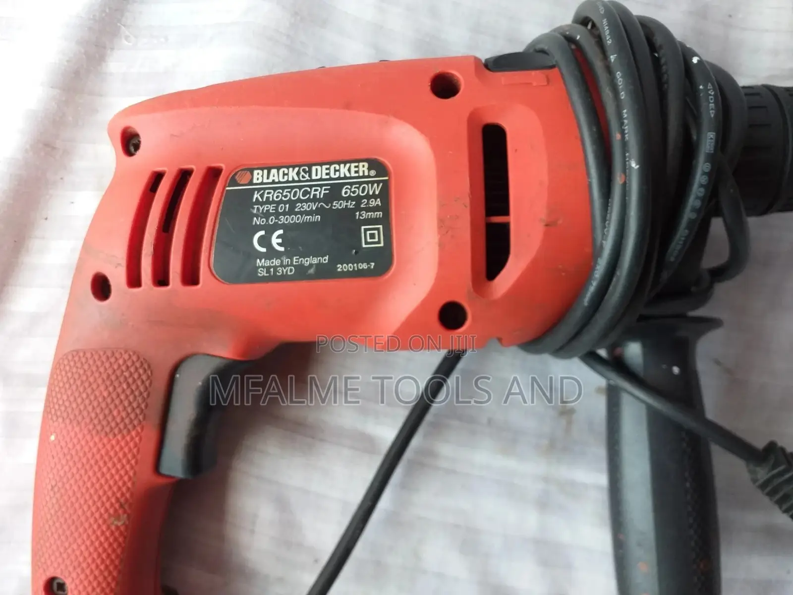 Drill - Black Decker Corded Electric 240v Drill - Ex-Uk