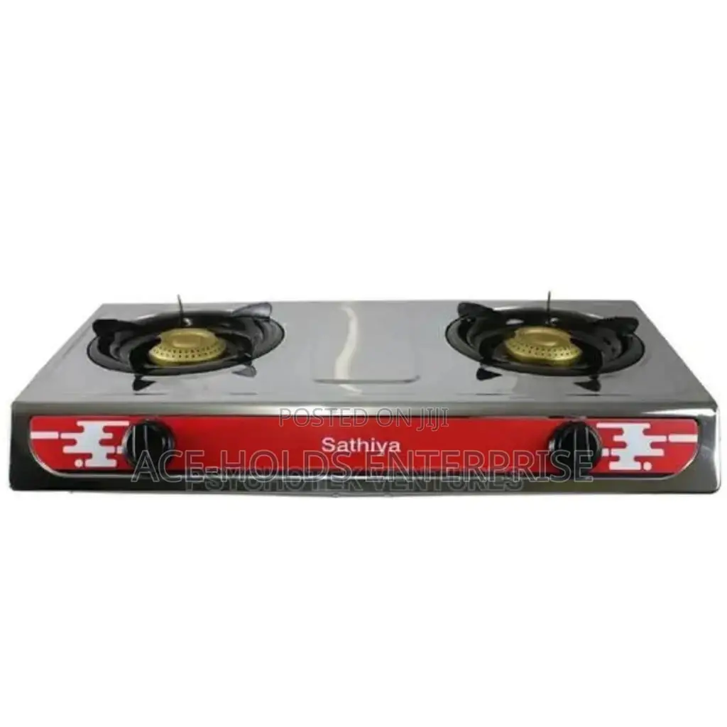 Stainless Automatic Sathiya Double Burner Cooker.