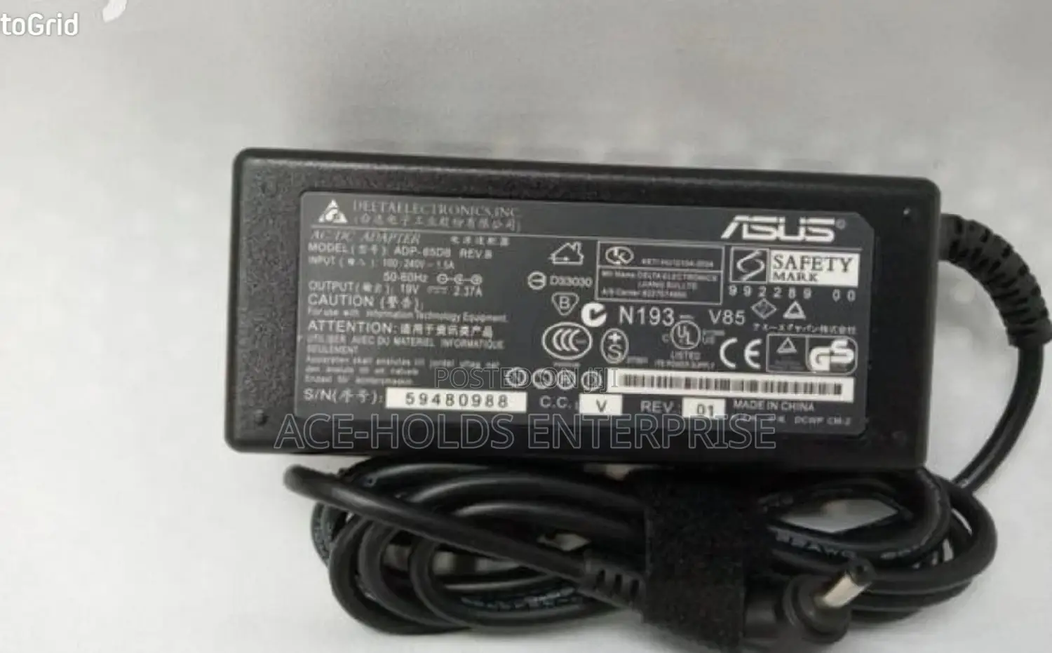 Asus Charger/Laptop Adapter All Pins