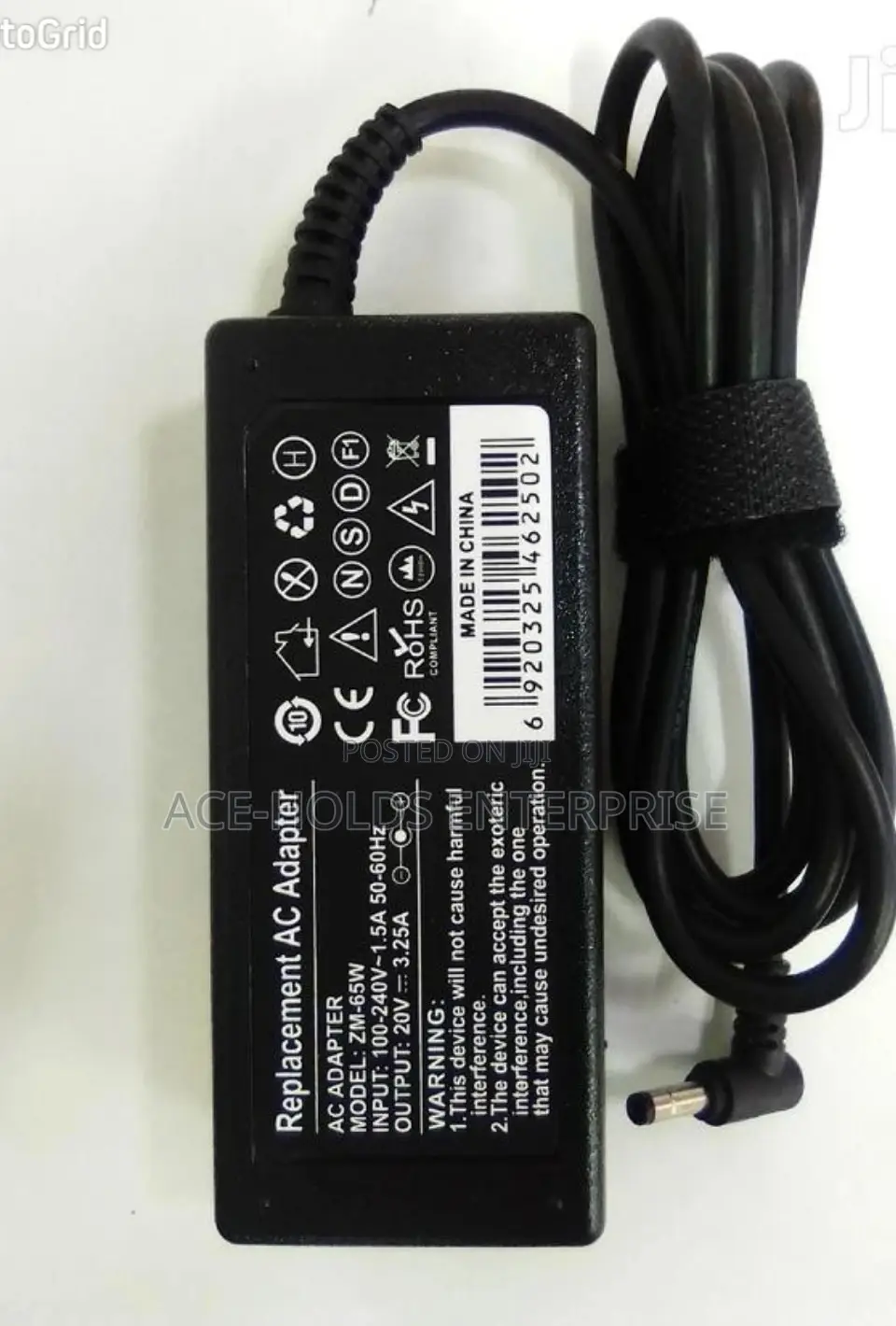 Lenovo Small Pin Charger 20v 3.25A