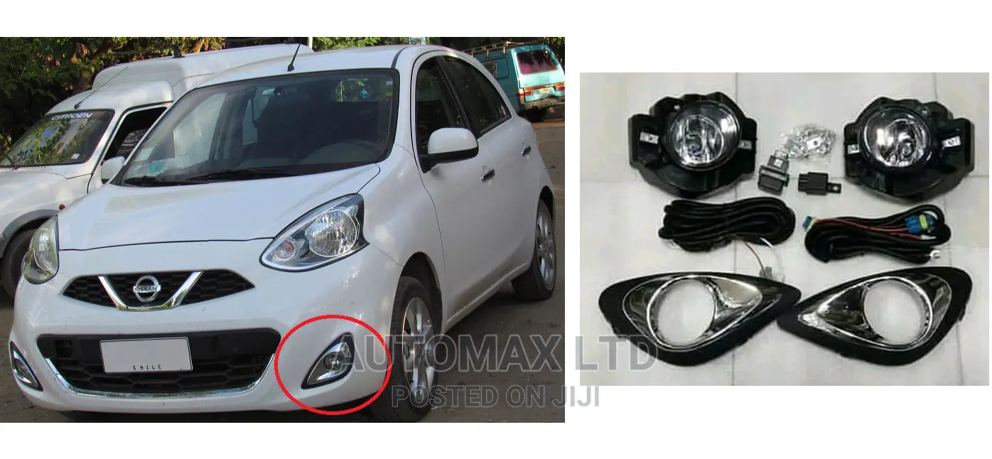Yr2015+: Nissan March: Fog Lamp Kit With Chrome Covers