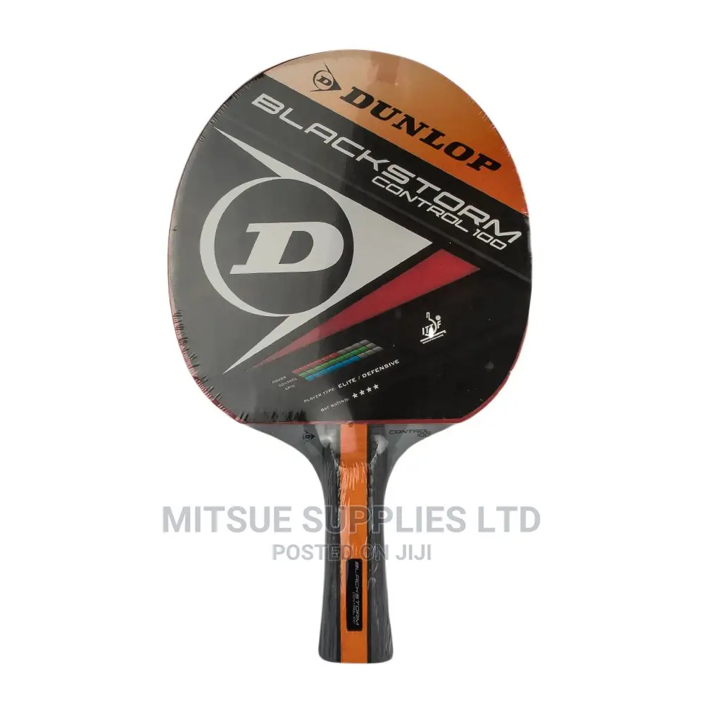 2 Table Tennis Bat Dunlop Black Storm Control 100
