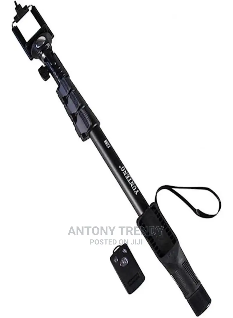 Yunteng Yt 1288 Bluetooth Selfie Stick (Black, With Remote)