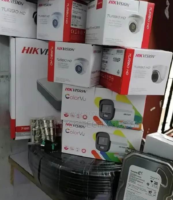 Two CCTV Complete Camera Hik Vision 1080P With IR Night Visi