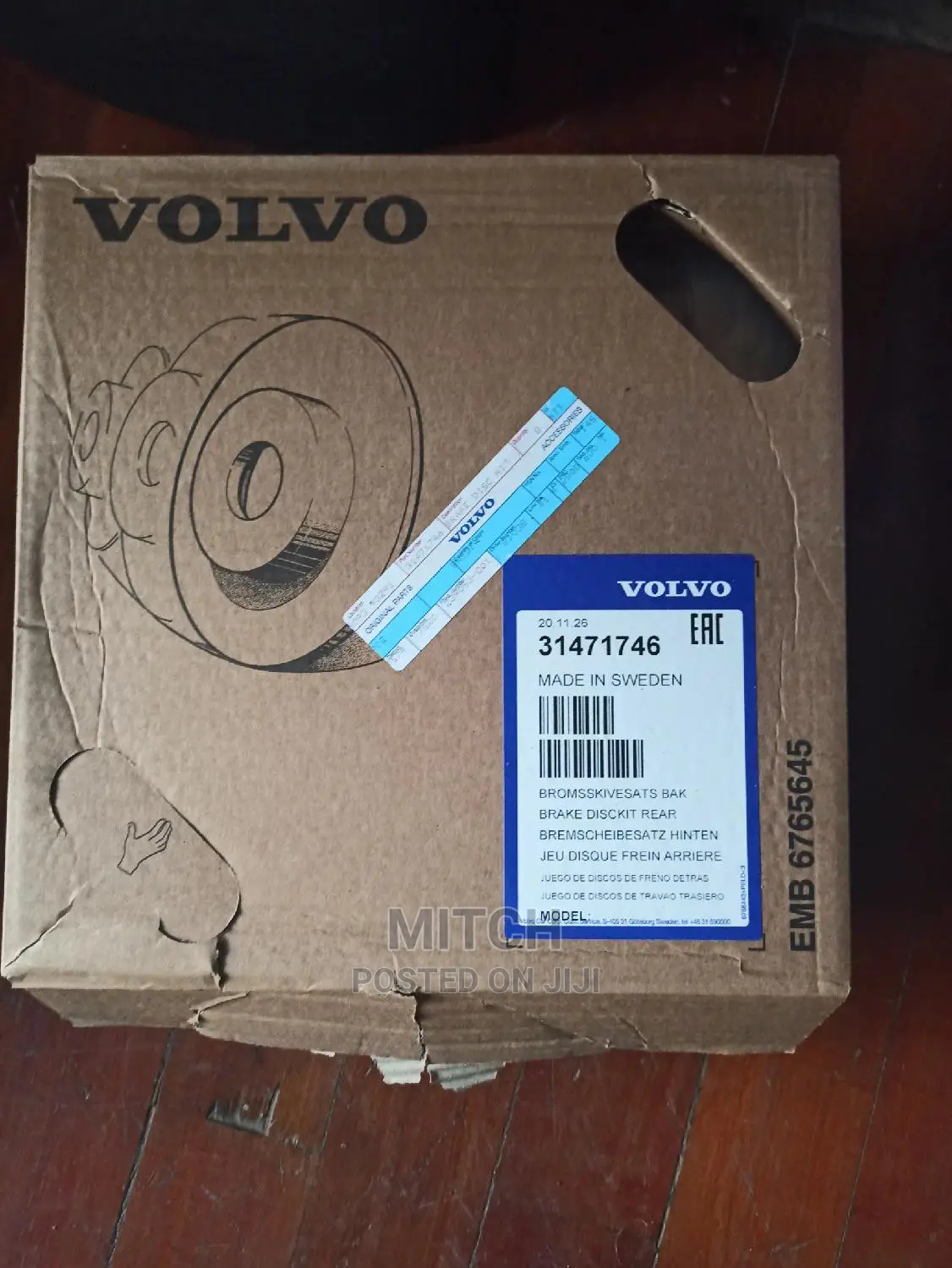 Volvo Brake Disc Rotor Rear Axle Non Vented -