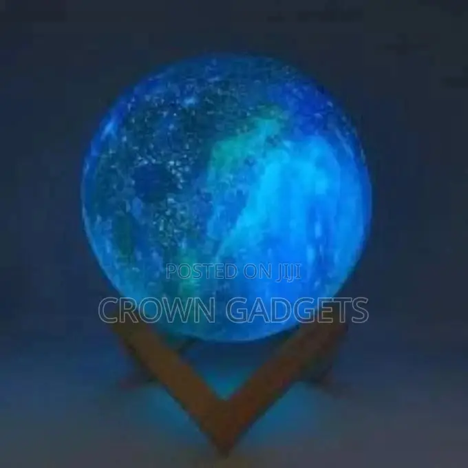 Painted Starry Night Light Moon Lamp 18cm
