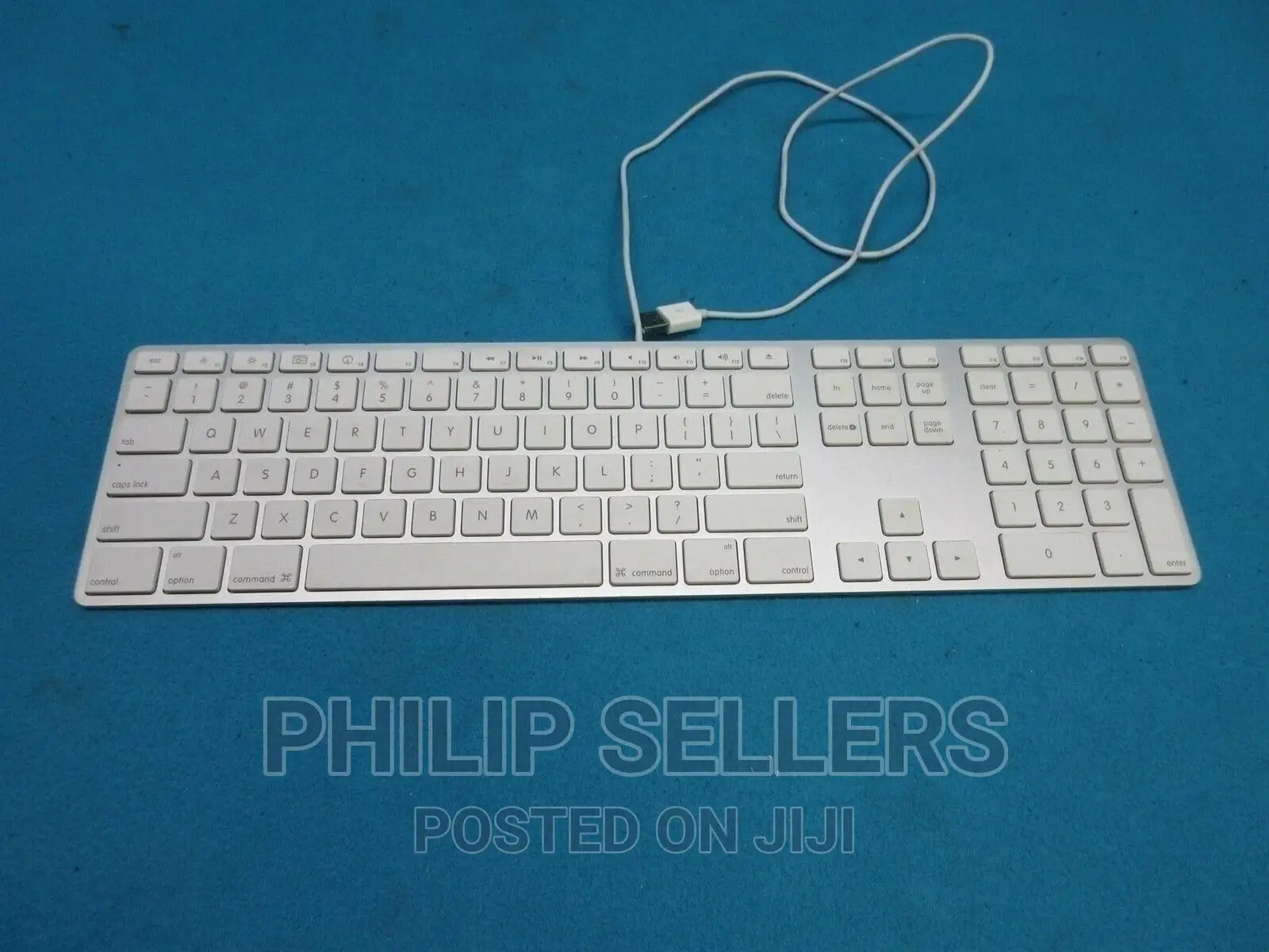 Apple A1243 Ultra Thin White Aluminum USB Wired Keyboard *Te