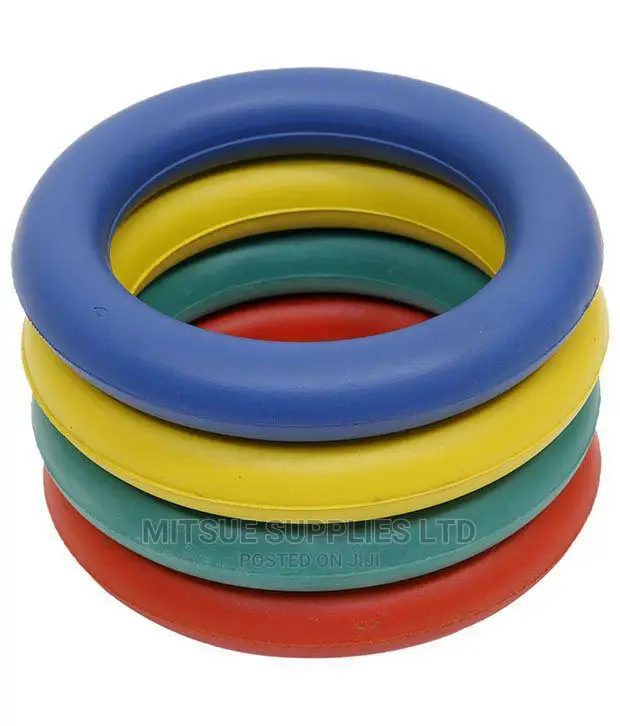3 Tennikoit/Tenniquoit Ring Tennis Ring Rubber W/Net 6 Inch