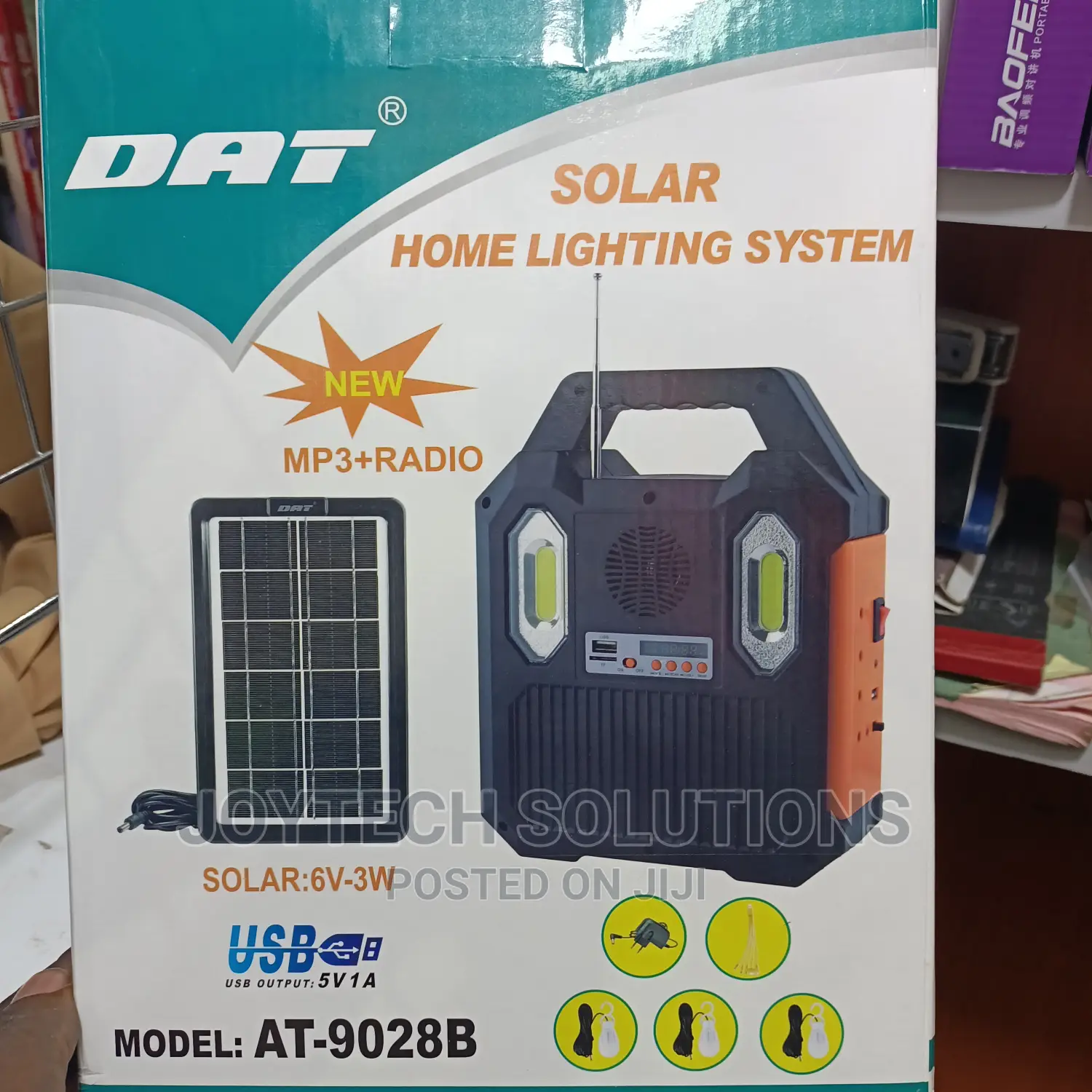 Dat Home Lighting System , Three Bulbs,Radio, Phone Chargers
