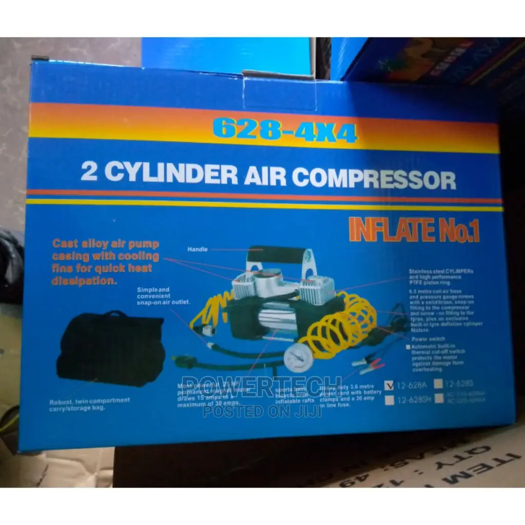 Double Cylinder Car Compressor / Tyre Inflator