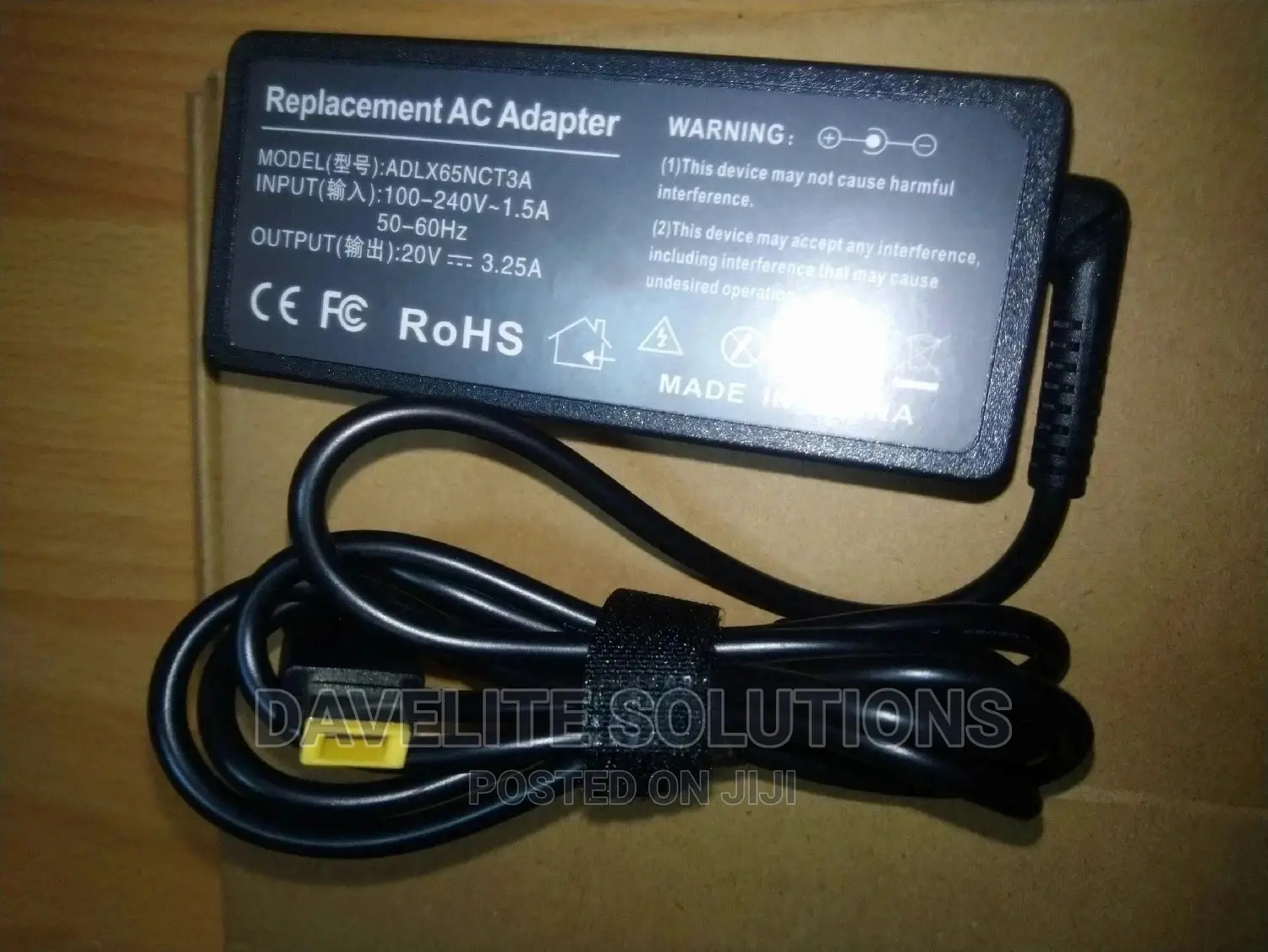 Lenovo USB Charger 20v, 3.25A