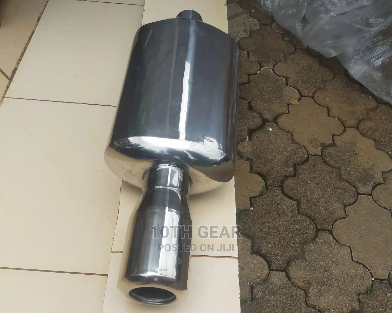 Exhaust Backbox Chrome Flat Heavy Muffler
