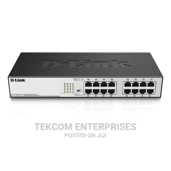 D-Link 16‐Port Gigabit Unmanaged Desktop Switch DGS‐1016D