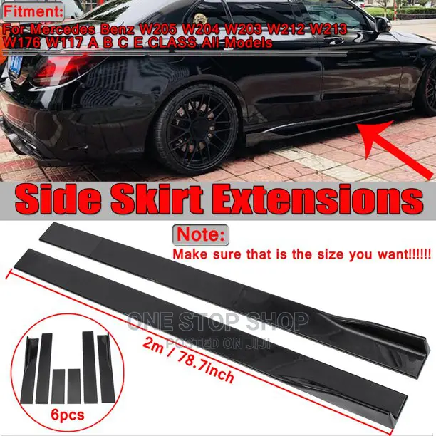 Universal Lower Car Side Skirts Body Kit Rocker Panel