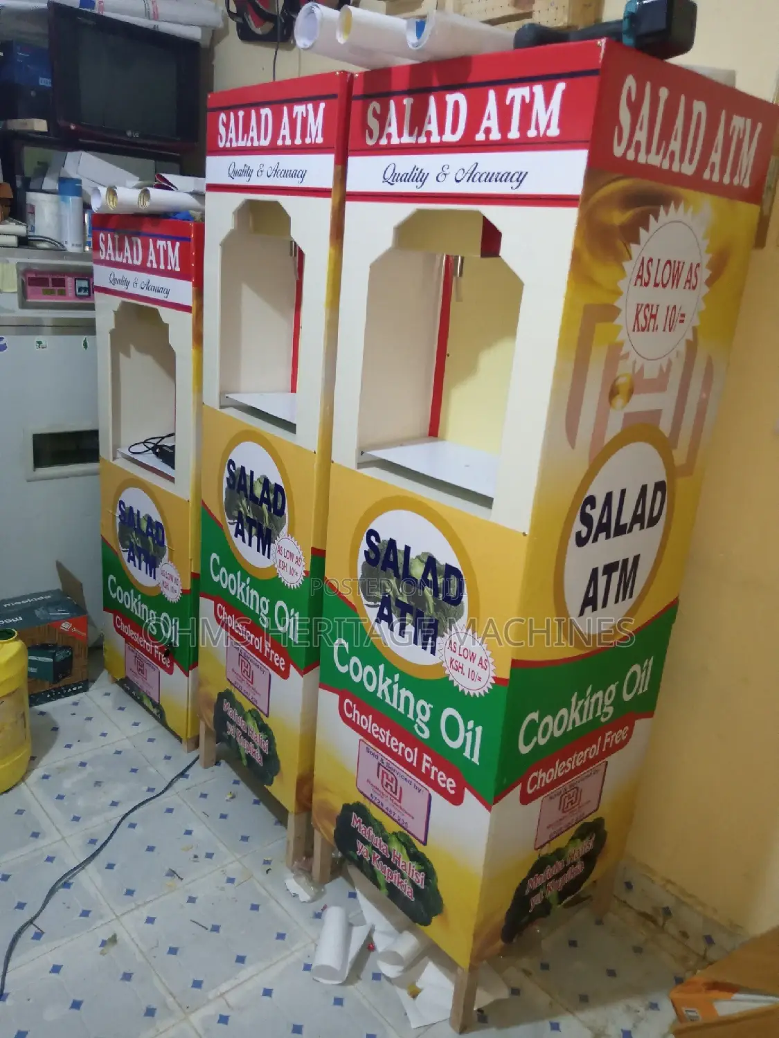 Water,Cooking Oil and Milk ATM Machines