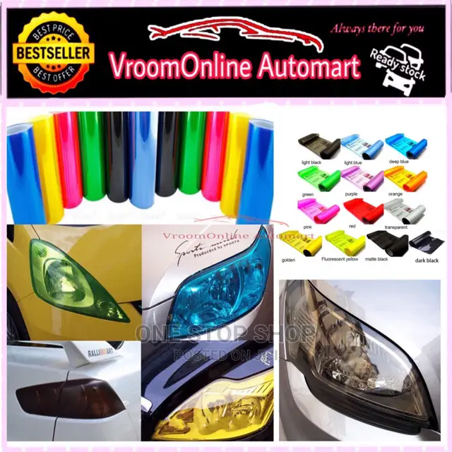 2m Car Headlight Sticker Adhesive Taillight for Wrap Vinyl