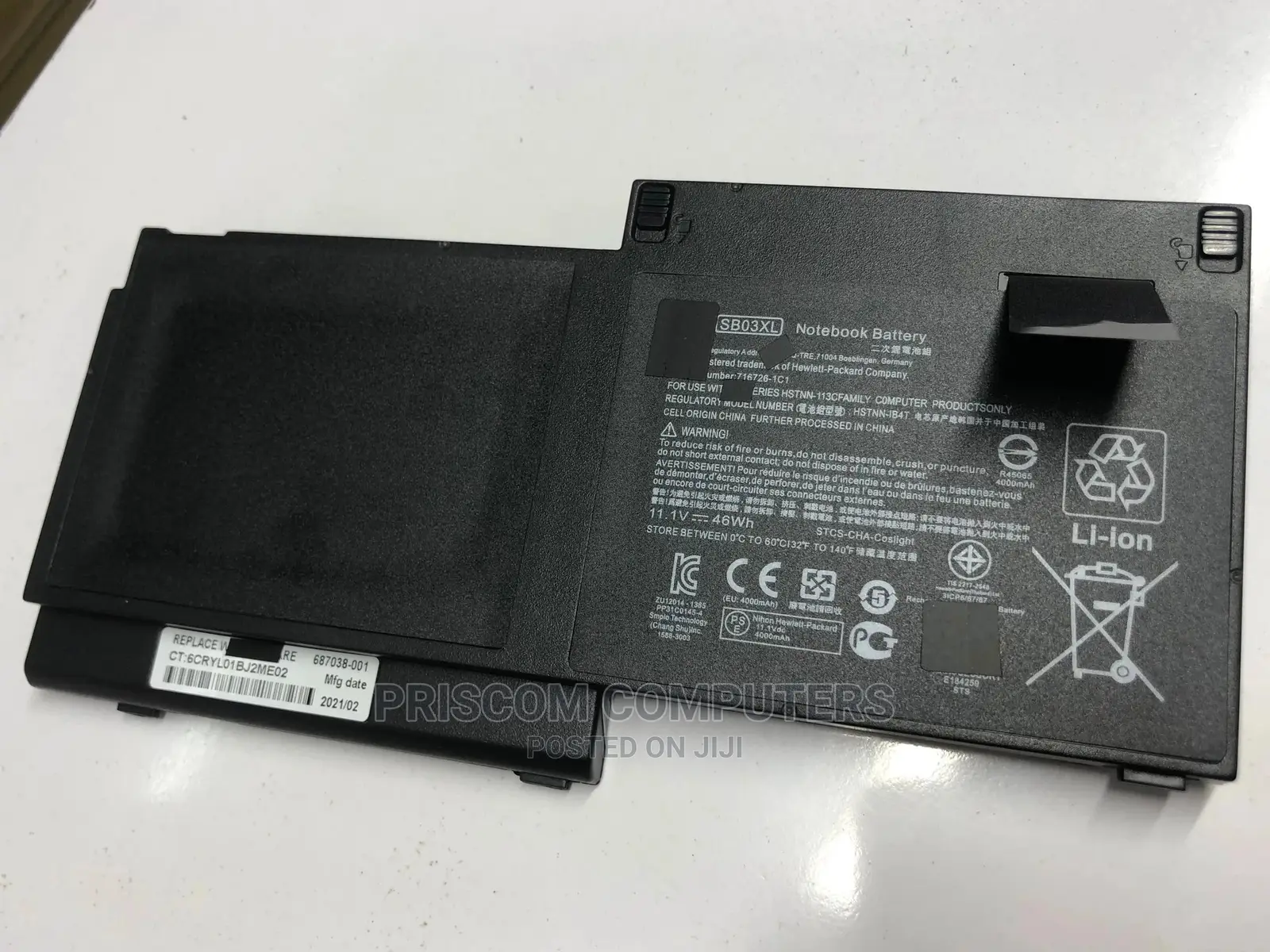 Battery for HP Elitebook 725 G1,Elitebook 820 G1 G2,SB03XL