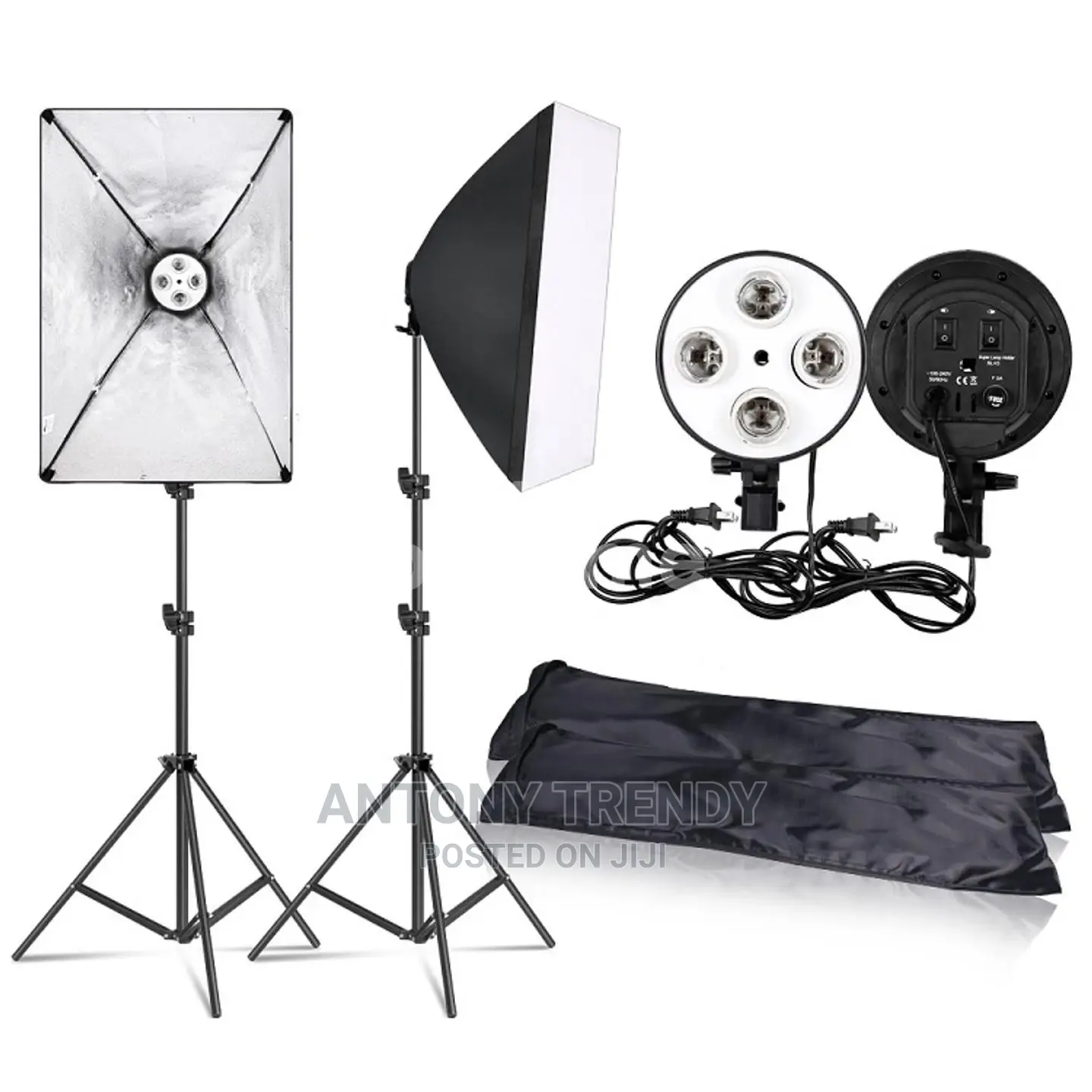 Softbox Lighting Kit With E27 Lamp Holder