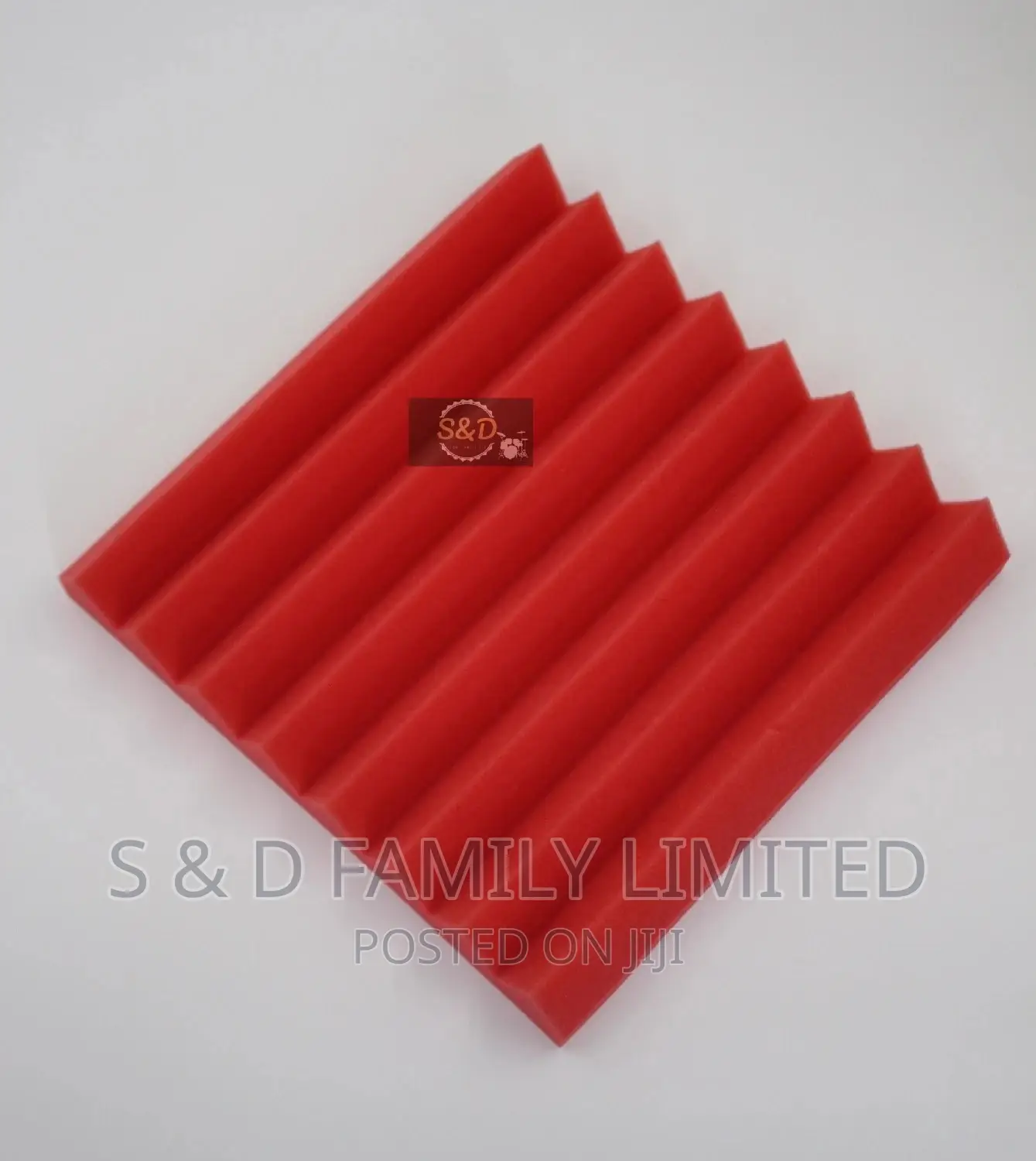 Red Wall Sound Proofing Panels 30cm by 30cm