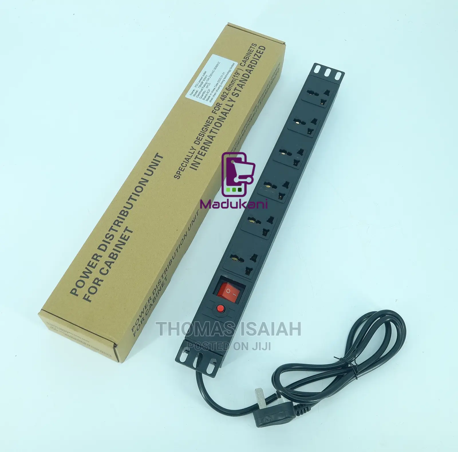 6-Way Metallic Horizontal 13a Pdu 19-Inch 1u Standardised Po