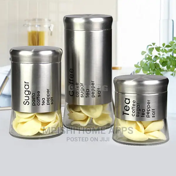 3pcs Glass Storage Jars