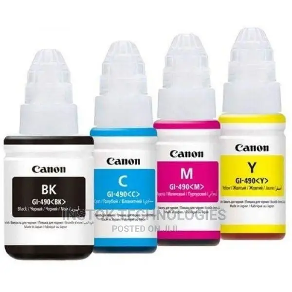 CANON Gi-490 Ink Bottle 0663C001 , Black ,Magenta, Yellow, C