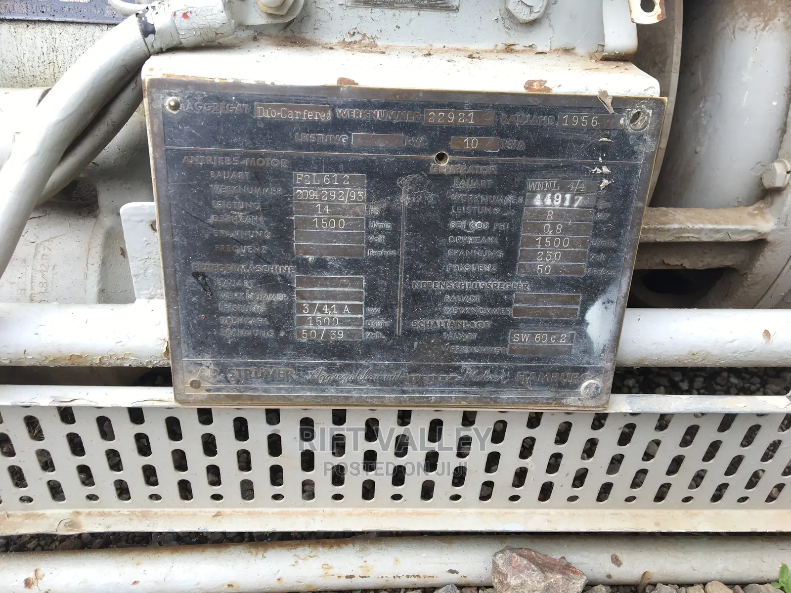 EX UK Deutz Generator 10 Kva