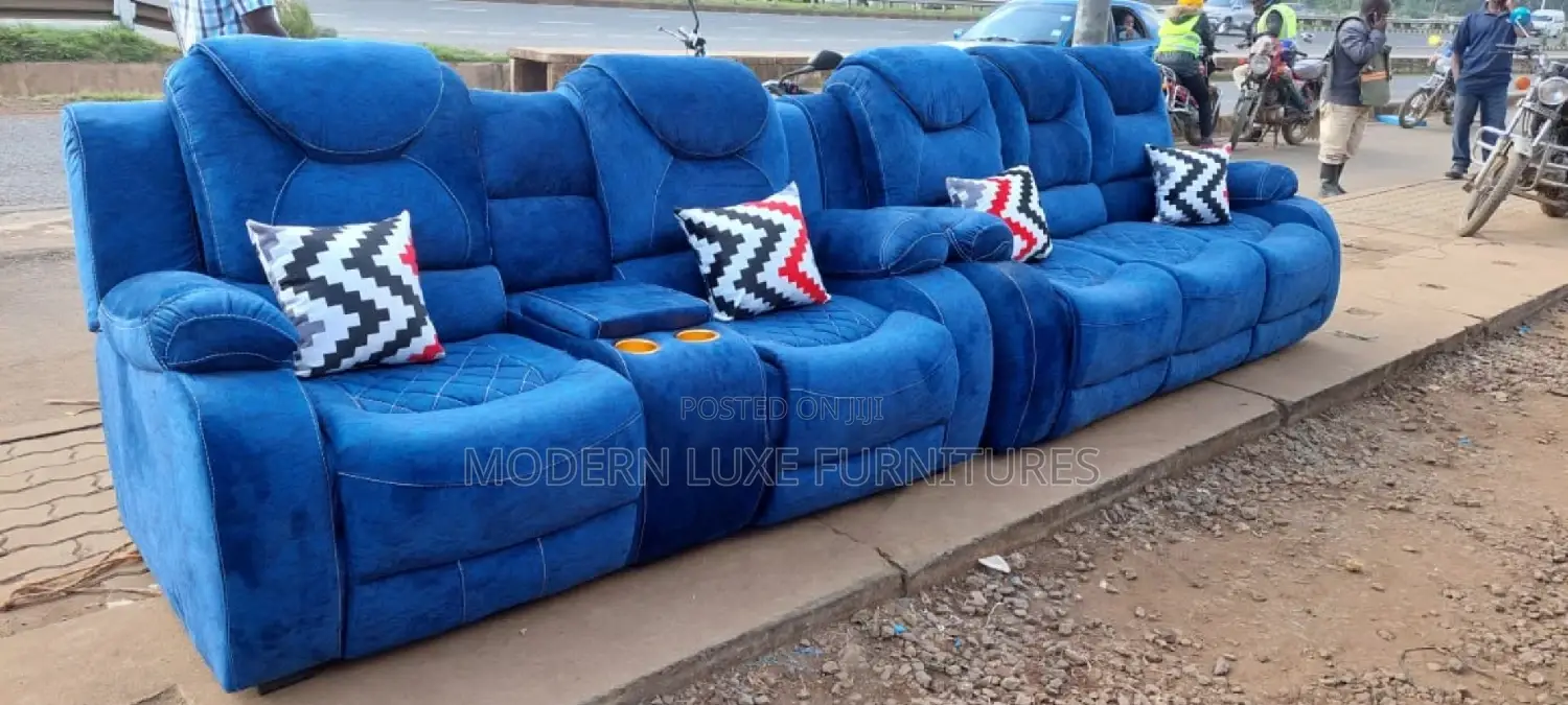 5 Seater Semi-Recliner Sofa
