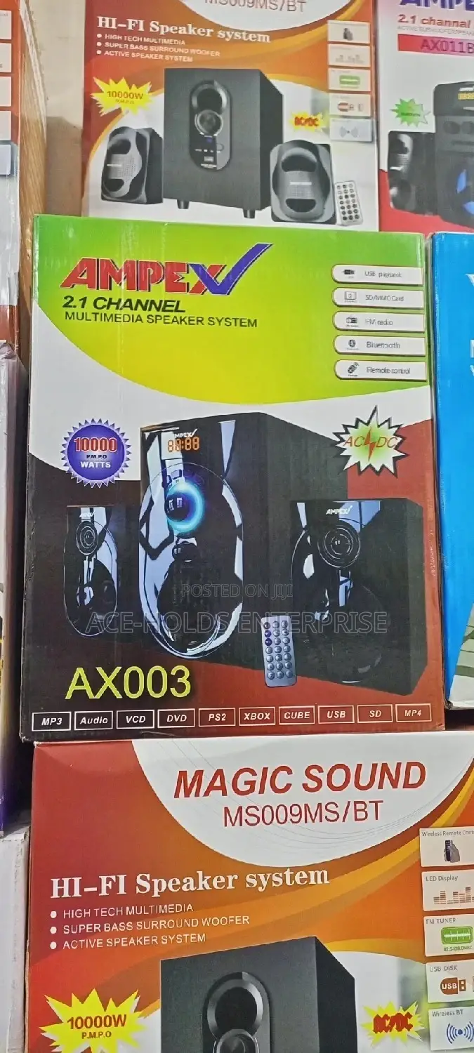 2.1 Small Ampex AX003 Multimedia Speaker System.