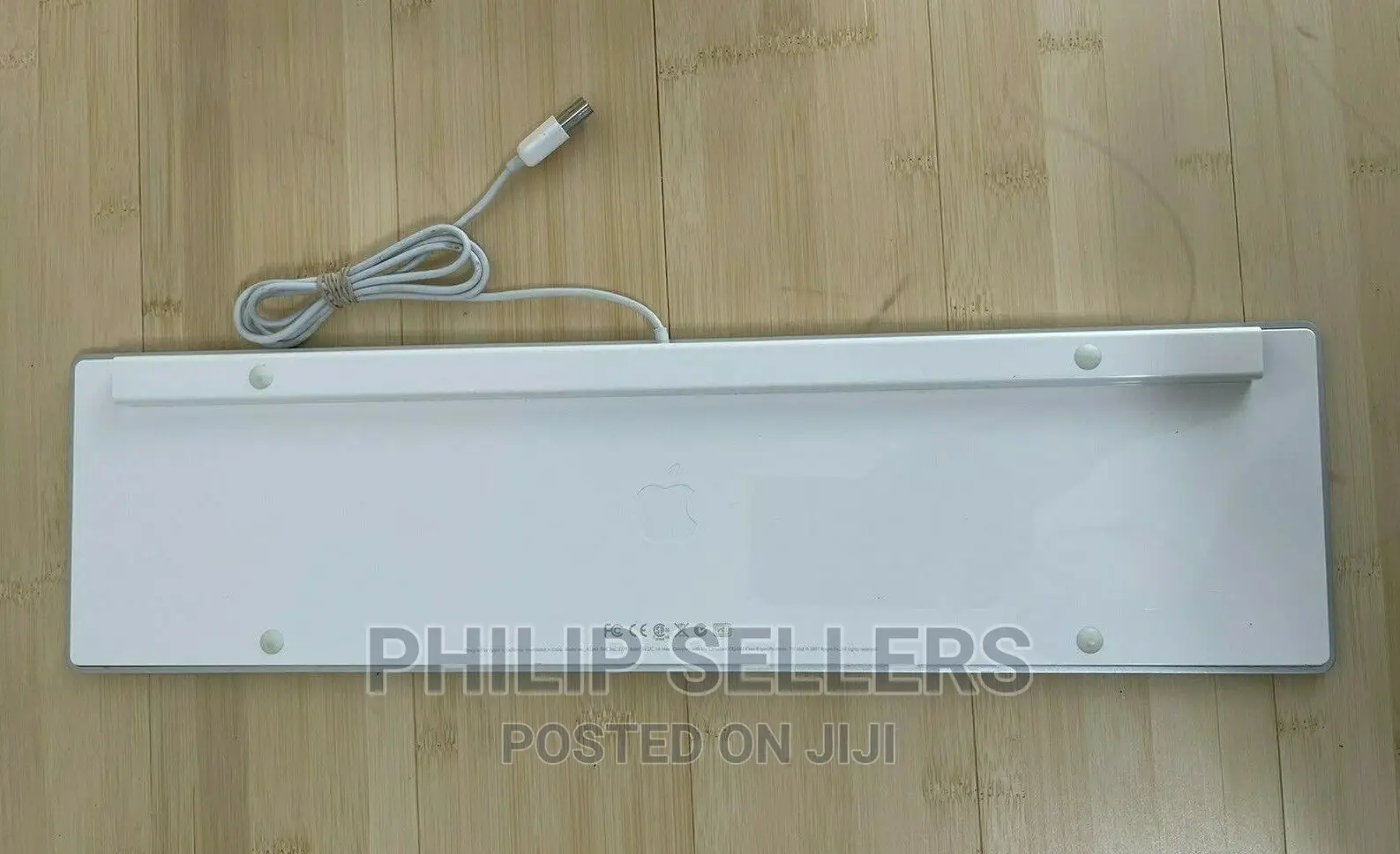 Apple A1243 Wired Slim Aluminum Keyboard W/ USB Ports Tested