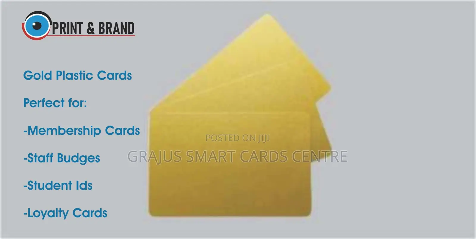 Gold Plastic Cards, CR80