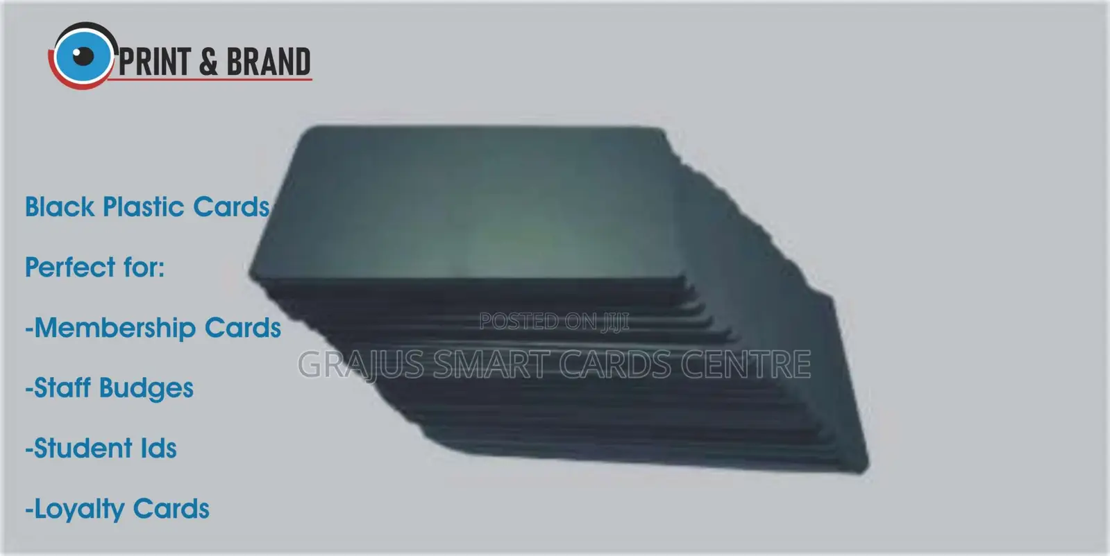 Black CR80 Blank Plastic Cards