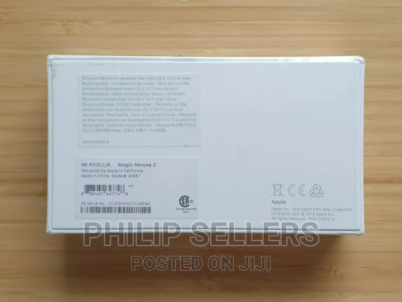 NEW SEALED! Genuine! Apple Magic Mouse 2 A1657 (MLAO2LL/A) W