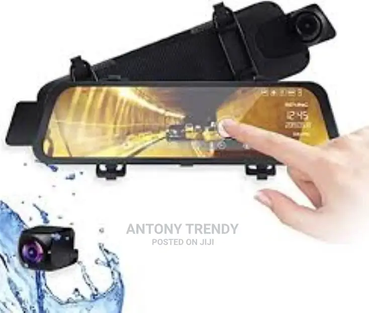 Mirror Dash Cam Front and Rear Dual Lens, Crosstour Waterpro